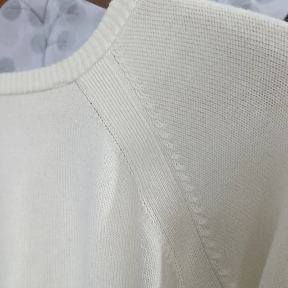 Athleta White Varsity Sweater - Picture 8 of 9